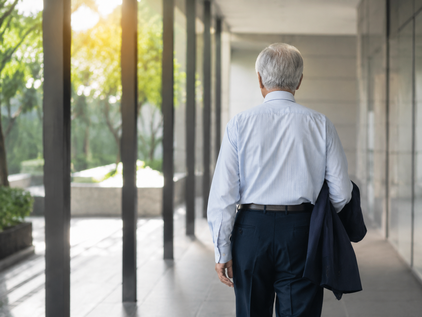 87歳男性の後ろ姿（イメージ）